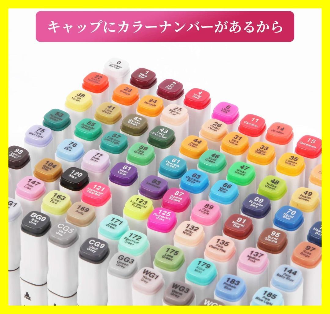 マーカーペンセット 油性 太細両用 カラーペン コミック