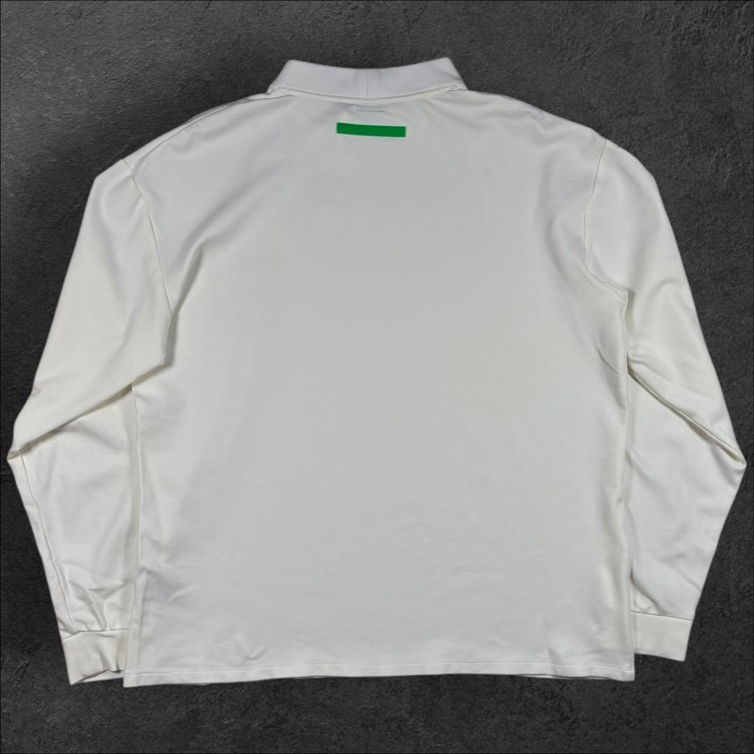 5525 golf ナノユニバース ロゴ モックネック カットソー 長袖シャツ 極美品 5525 golf ゴルフ モックネック 伸縮 ナノユニバース L