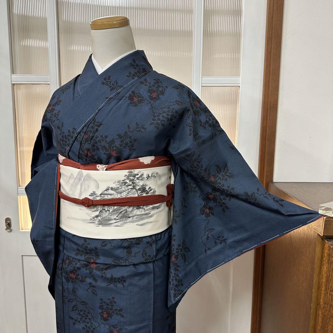 楽天市場】【新古品】 本場大島紬 着物 大島紬 正絹 袷 織絣 横