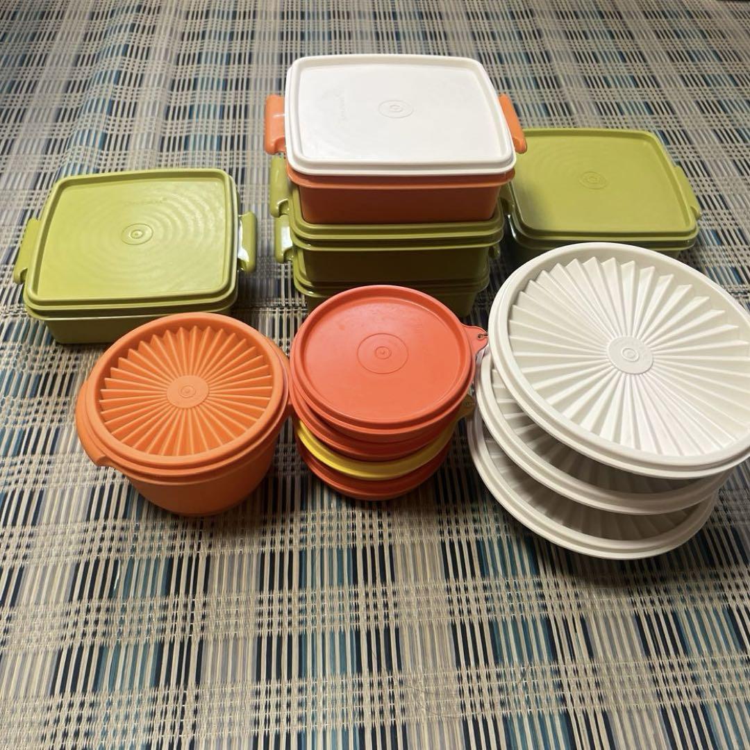 Tupperware 保存容器セット カラフル レトロタッパー 13セット