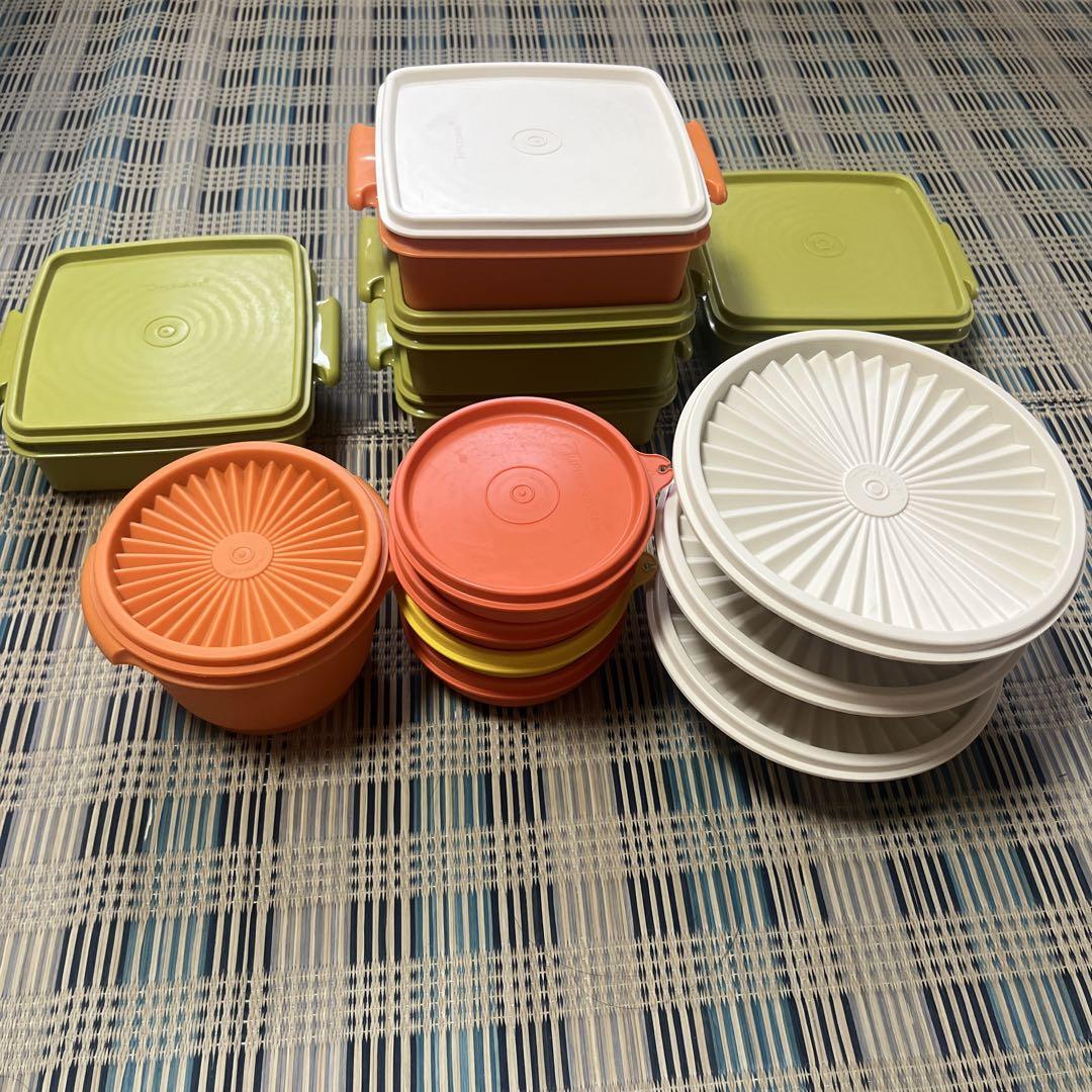Tupperware 保存容器セット カラフル レトロタッパー 13セット