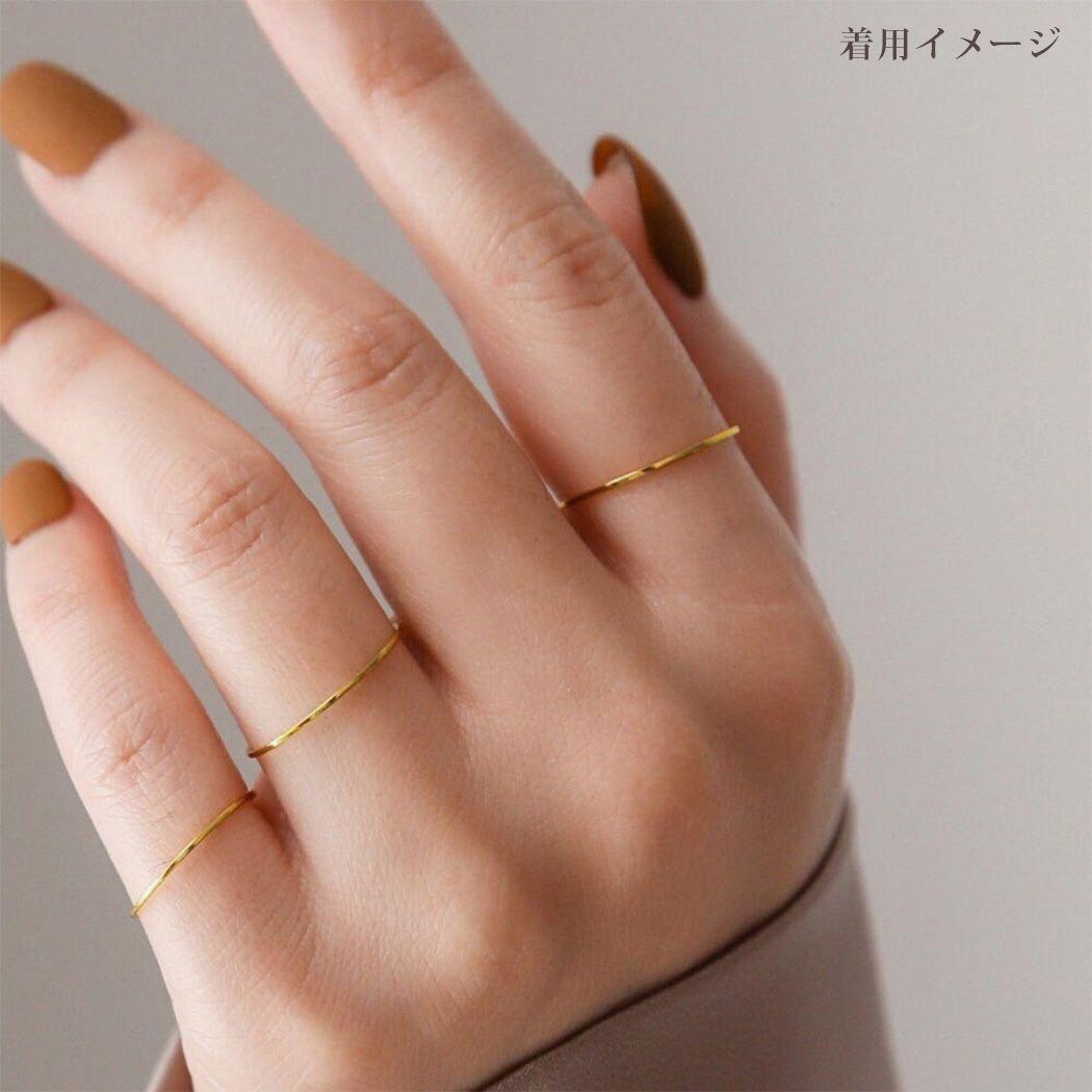 超极细 0.5mm シンプルリング サージカルステンレス 金属アレルギー対応