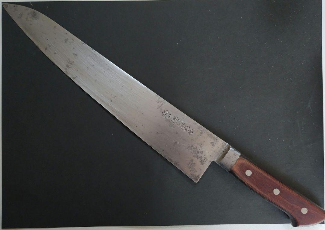 [堺刃物]堺一文字光秀 牛刀 約30cm 木製ハンドル
