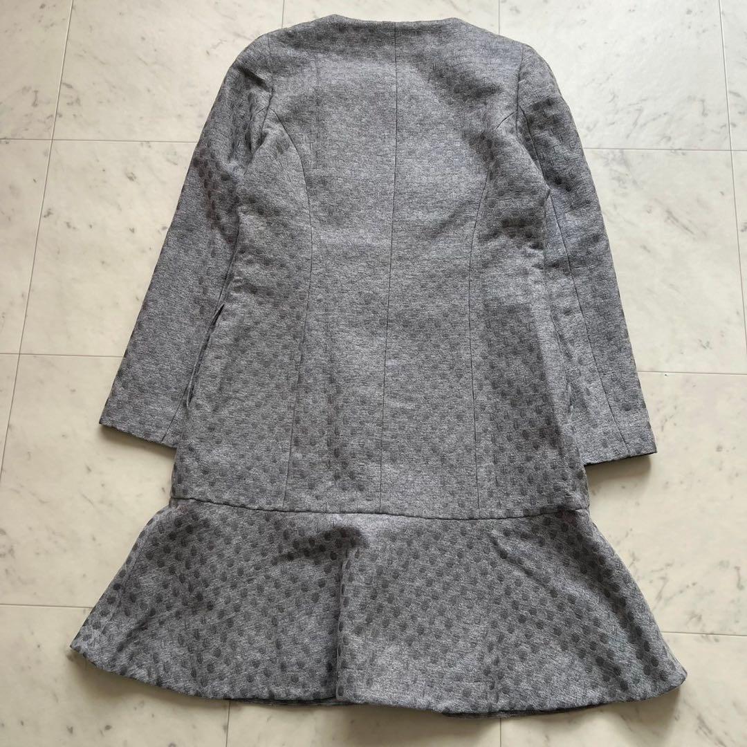 専用 定価8万 タグ付 Rene TISSUE ドット フリルワンピコート 34
