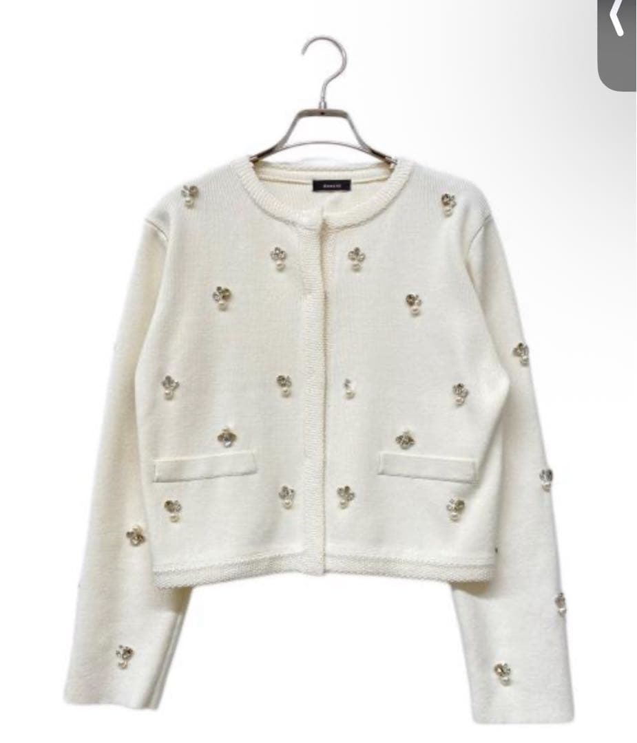 アニュアンス ビジューニットジャケット SIZE anuans