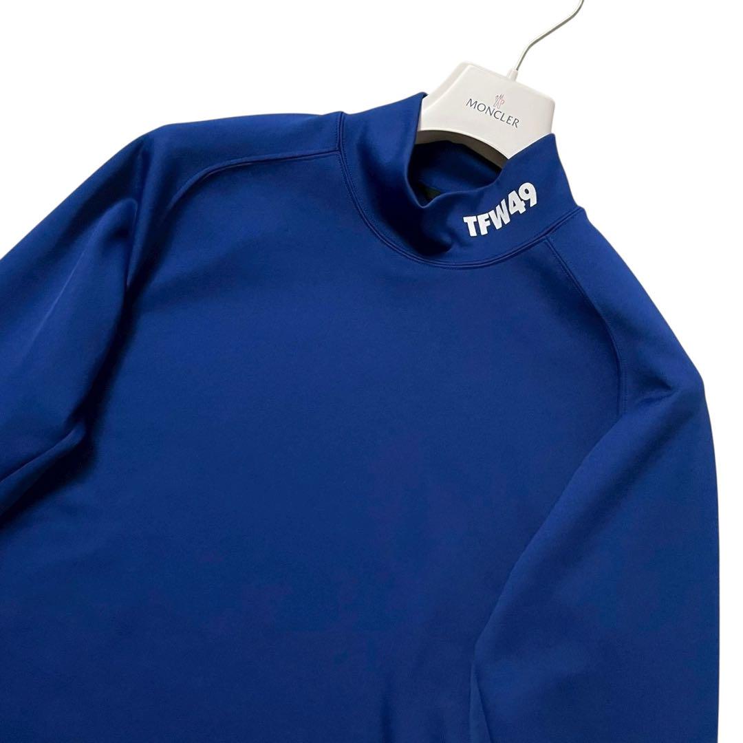 極美品 tfw49 モックネック 長袖 Tシャツ バックロゴ ストレッチ XL 極美品 tfw49 モックネック 長袖 Tシャツ バックロゴ ストレッチ