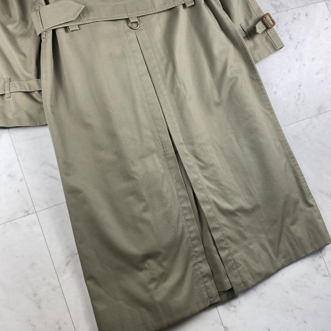 極美品◎バーバリーズ　トレンチコート　ライナー付き　ベルト　ノバチェック　カーキ