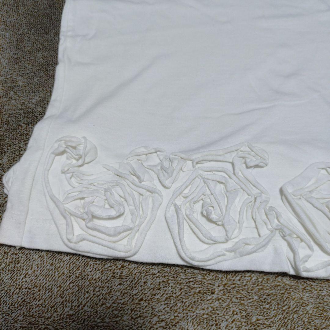 コムデギャルソンコムデギャルソン　ホワイトノースリーブトップス　花柄