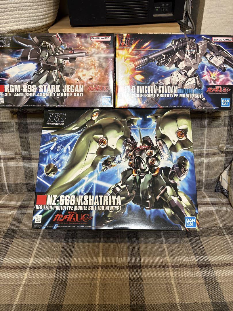新品未開封 HGユニコーンガンダム スタークジェガン クシャトリヤ 3点セット
