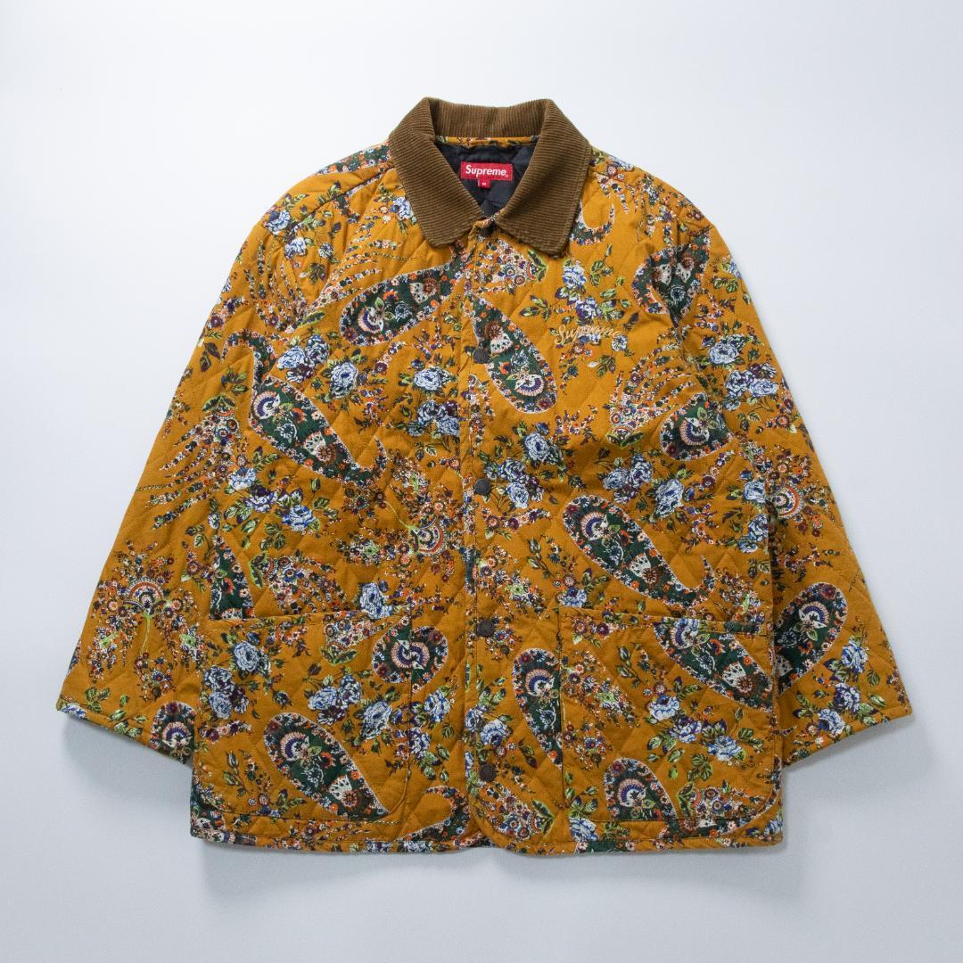 Supreme シュプリーム キルティングジャケット ペイズリー 花柄M SUPREME