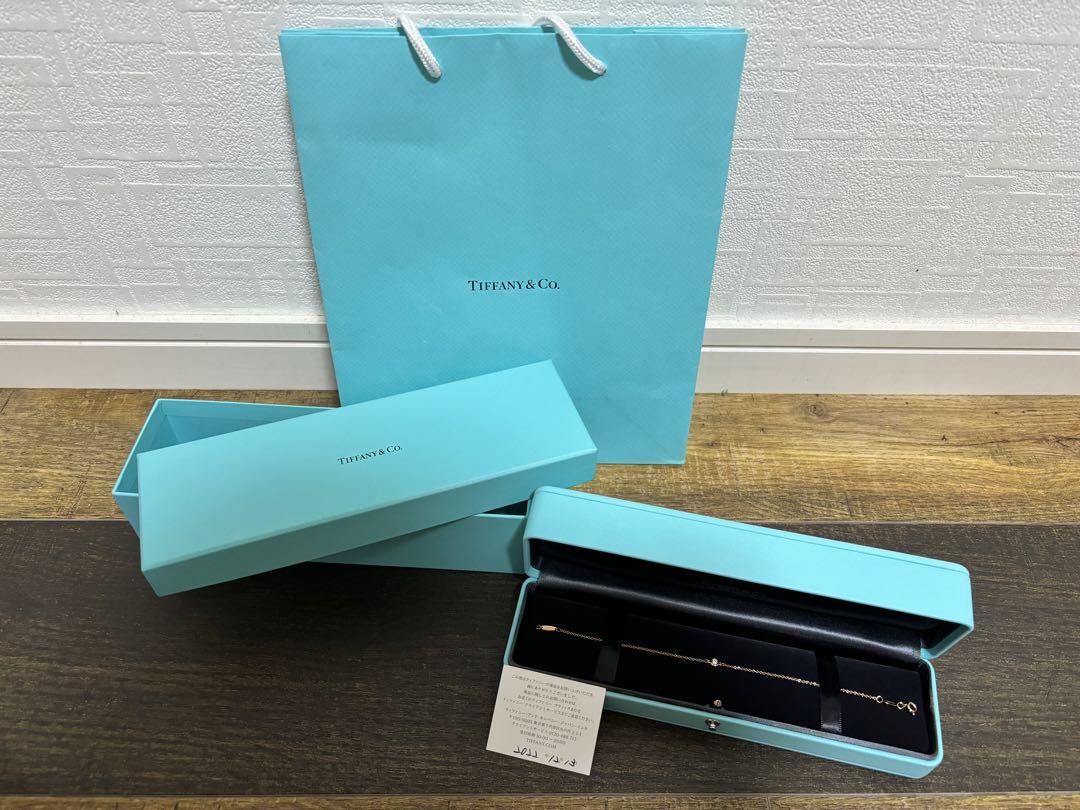Tiffany YG バイザヤード ダイヤブレスレット 0.07カラット