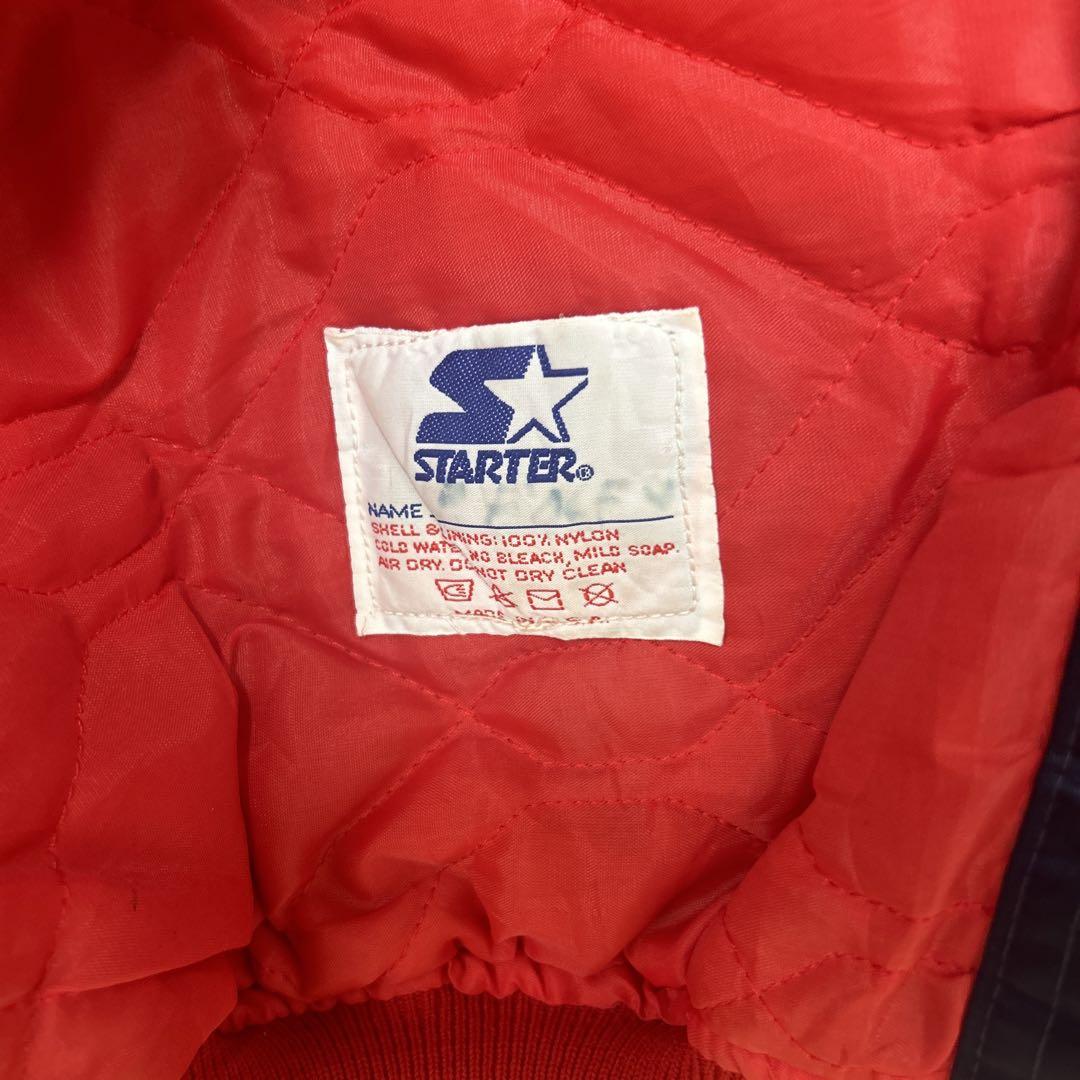 90s USA製 STARTER レッドソックス ナイロンスタジャン L