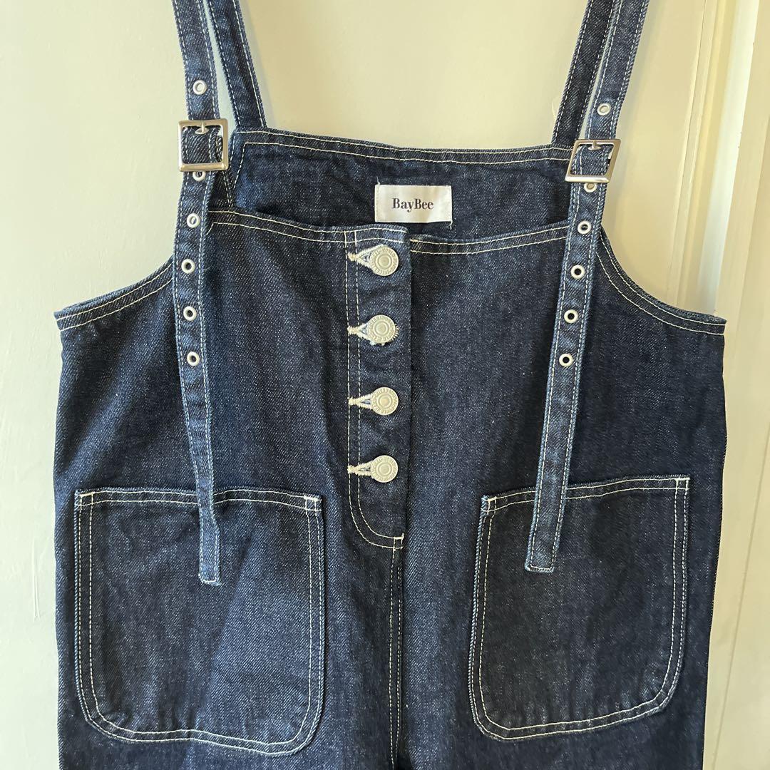 BayBee  ベイビー　ボトム　デニムサロペット　インディゴ