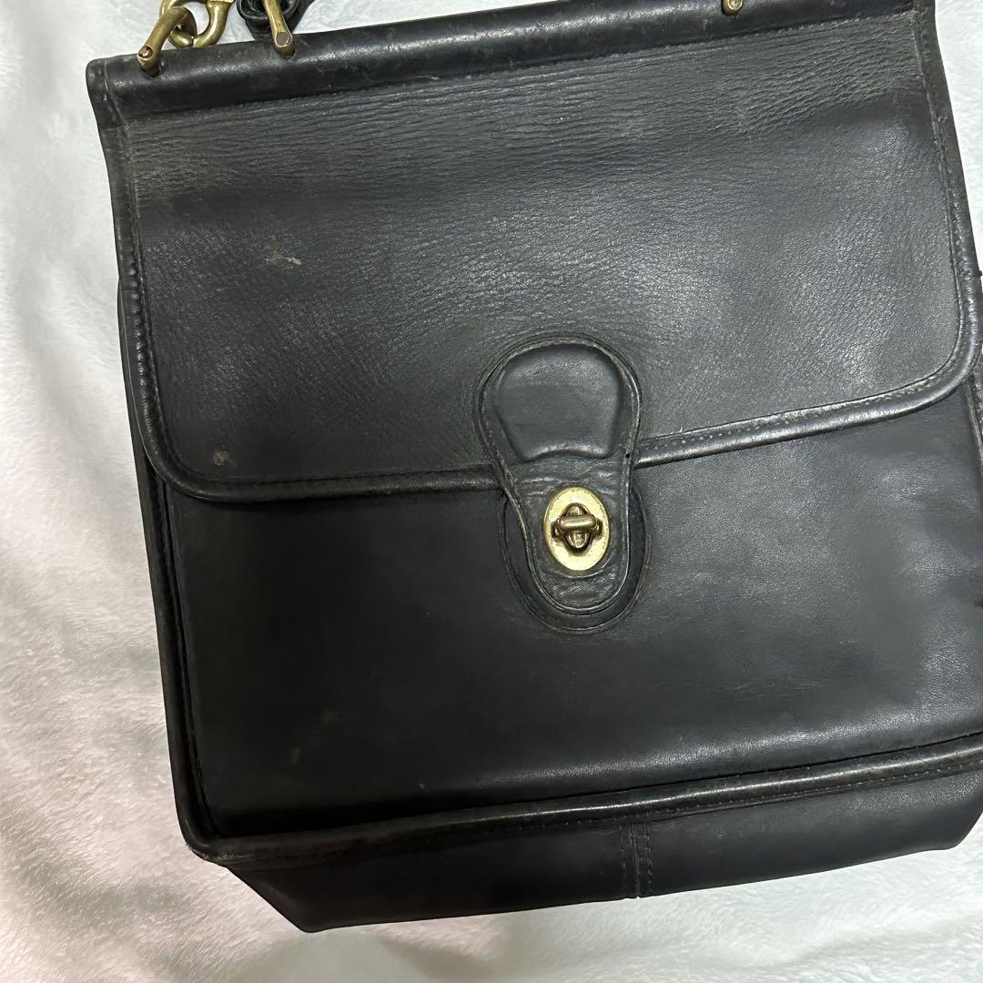old coach ショルダーバッグ OLD COACH コーチ レザー ショルダーバッグ ブラック USA製 90s