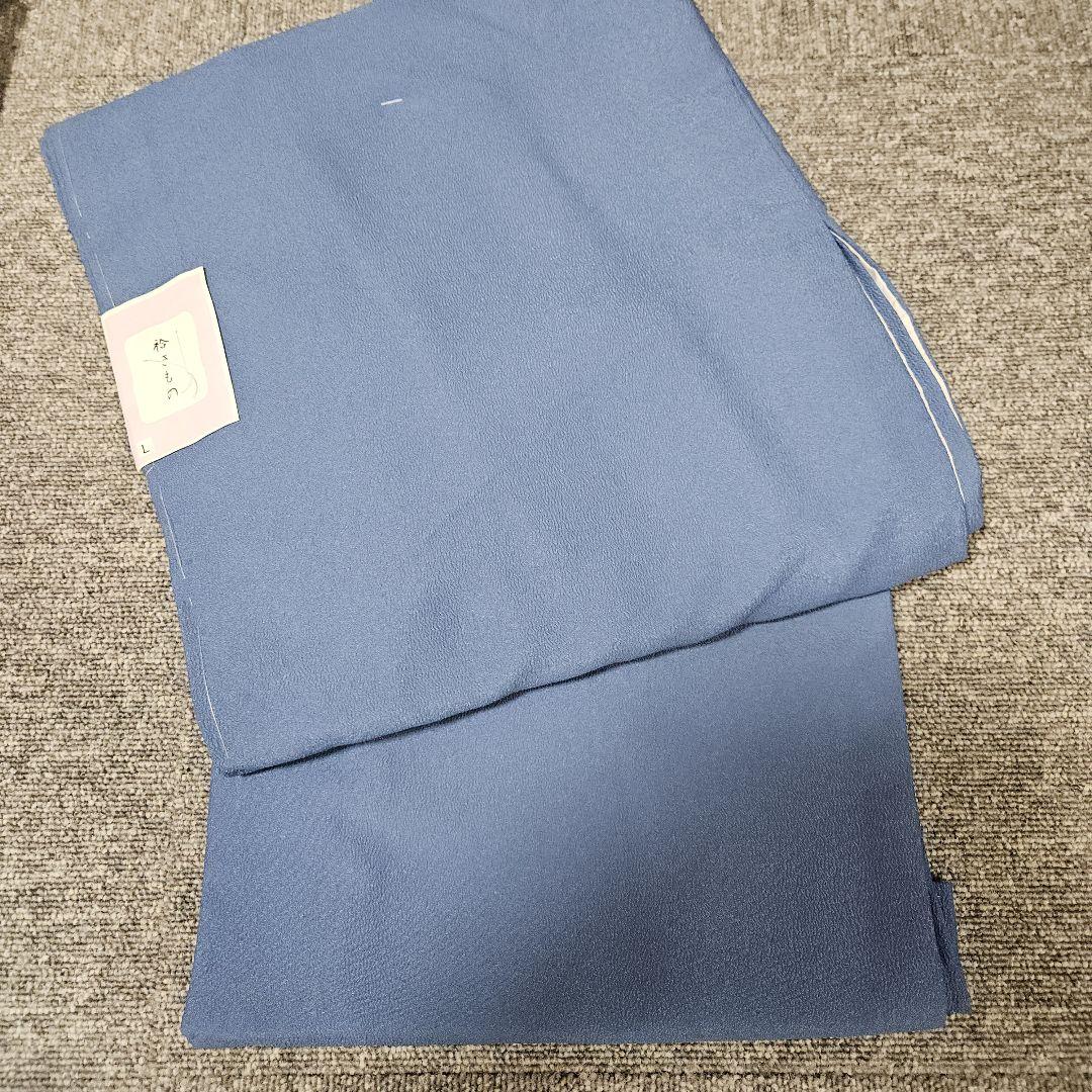 ブルーグレー色無地仕立て品　新品