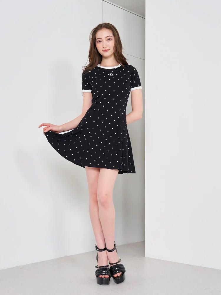 ダーリッチ darich カットフレアミニワンピース DOT FREE - メルカリ