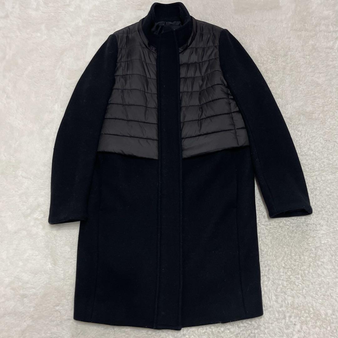 ダブルスタンダードクロッシング黒コートメルトンコート