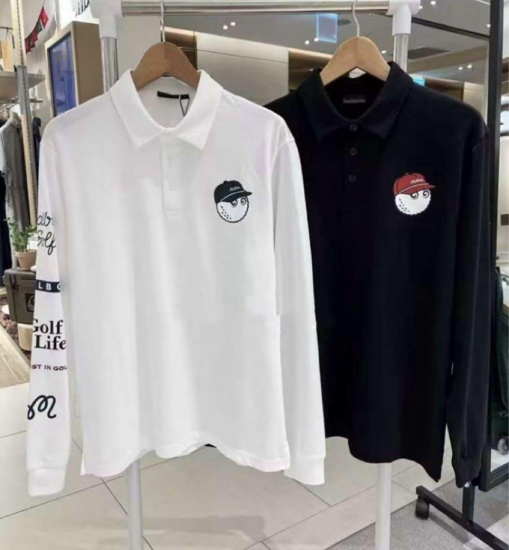 春秋マルボンゴルフ Malbon メンズ トップス 長袖人気 マルボンゴルフ Malbon メンズ トップス 長袖 ポロシャツ