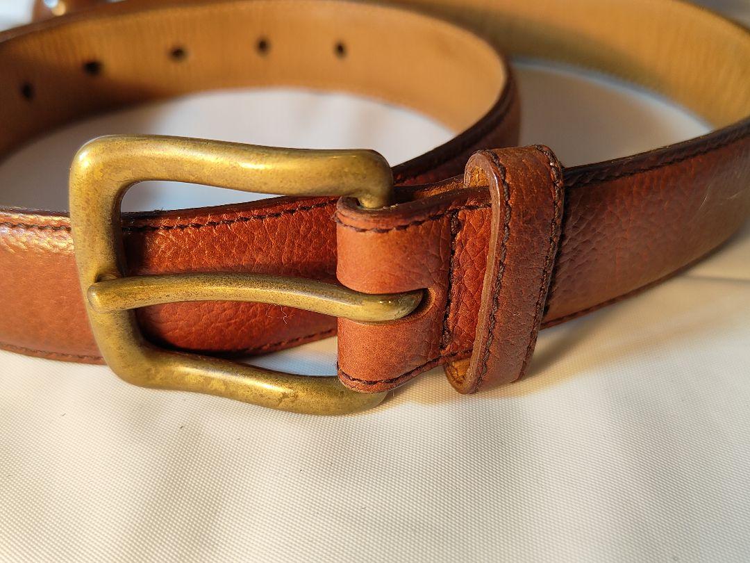 【極美品】【極厚革】ＲＡＬＰＨ　ＬＡＵＲＥＮ　高級レザーベルト　本革真鍮　正規品 Ralph Lauren - 【RLL】ローレンラルフローレン 正規品 高級