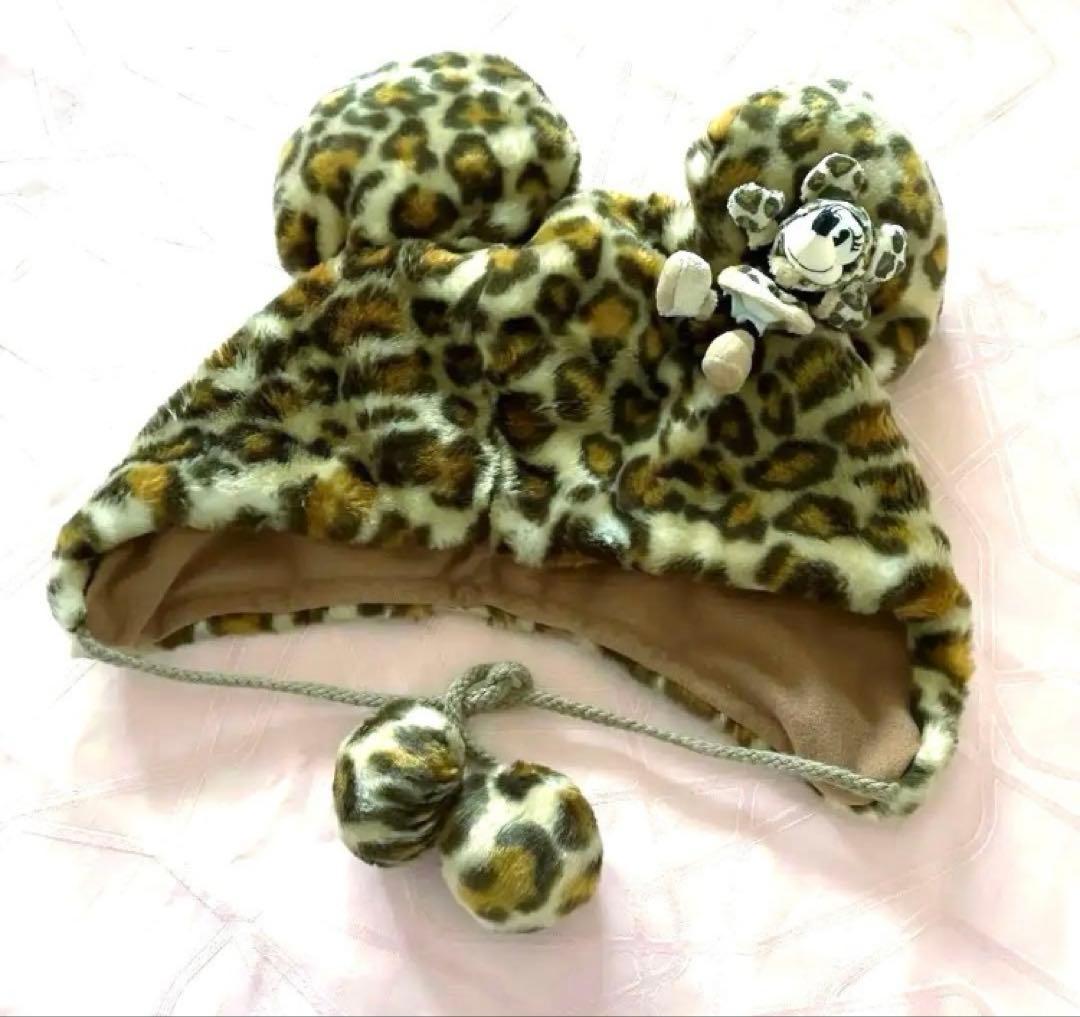 ディズニー ファンカップ ミニー ヒョウ柄 記念 帽子 アニマル ミッキーDisney