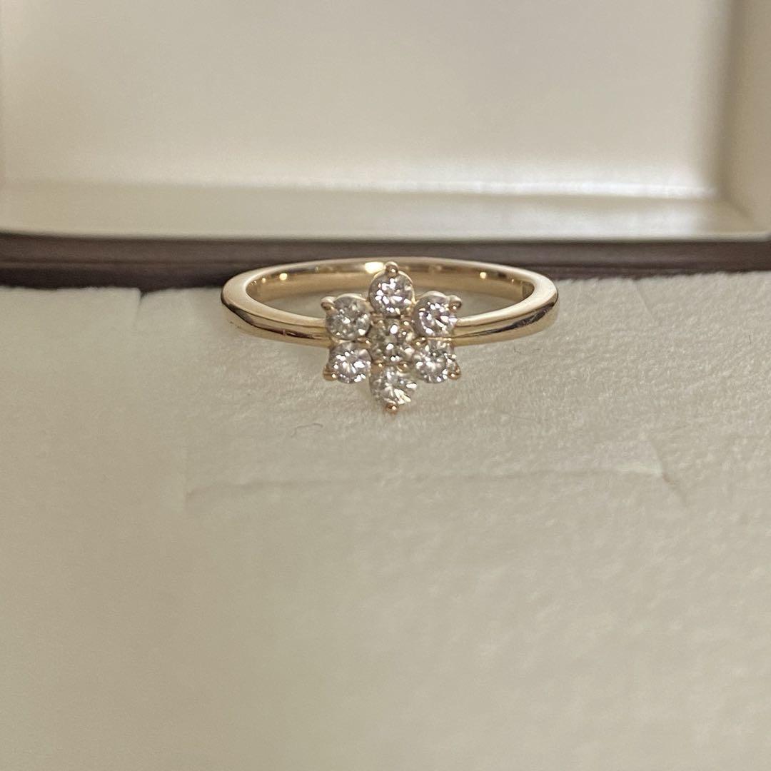 エステール 18金ピンクゴールド ダイヤモンドリング 元値11万円 エステール 18金ピンクゴールド ダイヤモンドリング 元値11