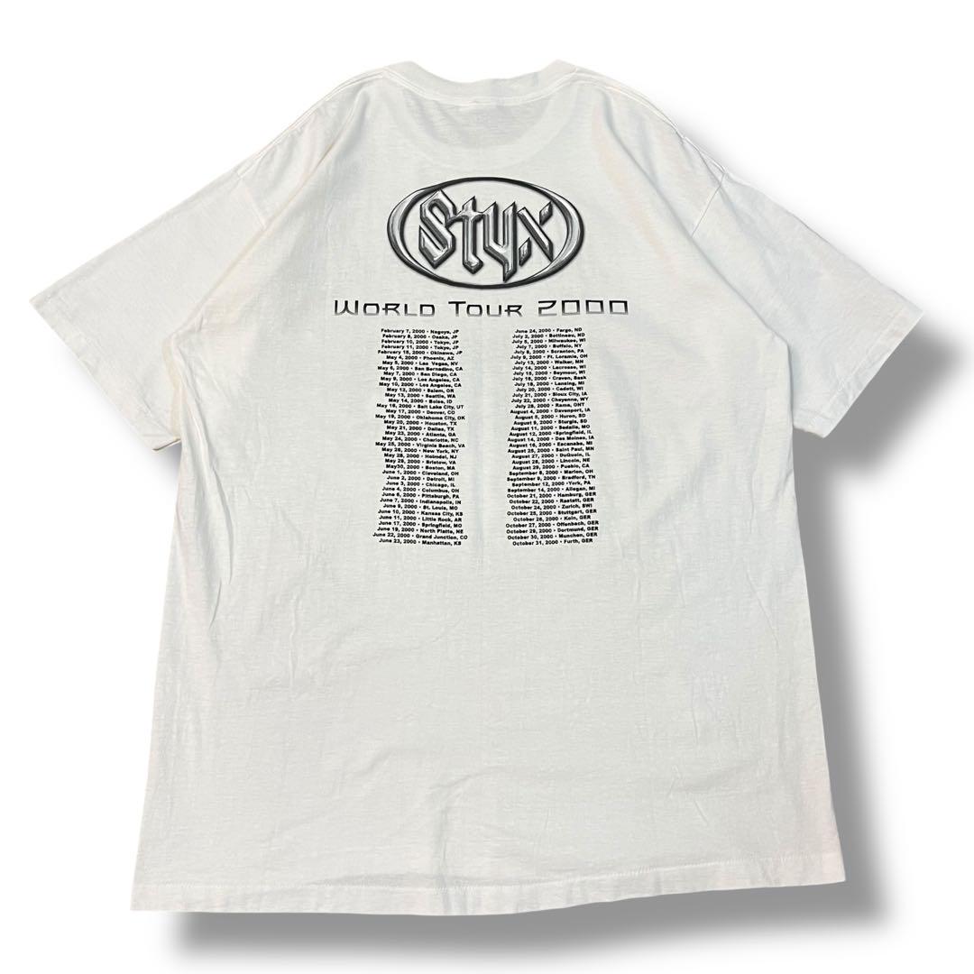 【00s】スティクス ワールドツアー2000 公式 バンドTシャツ XL 00s】スティクス ワールドツアー2000 公式 バンドTシャツ XL