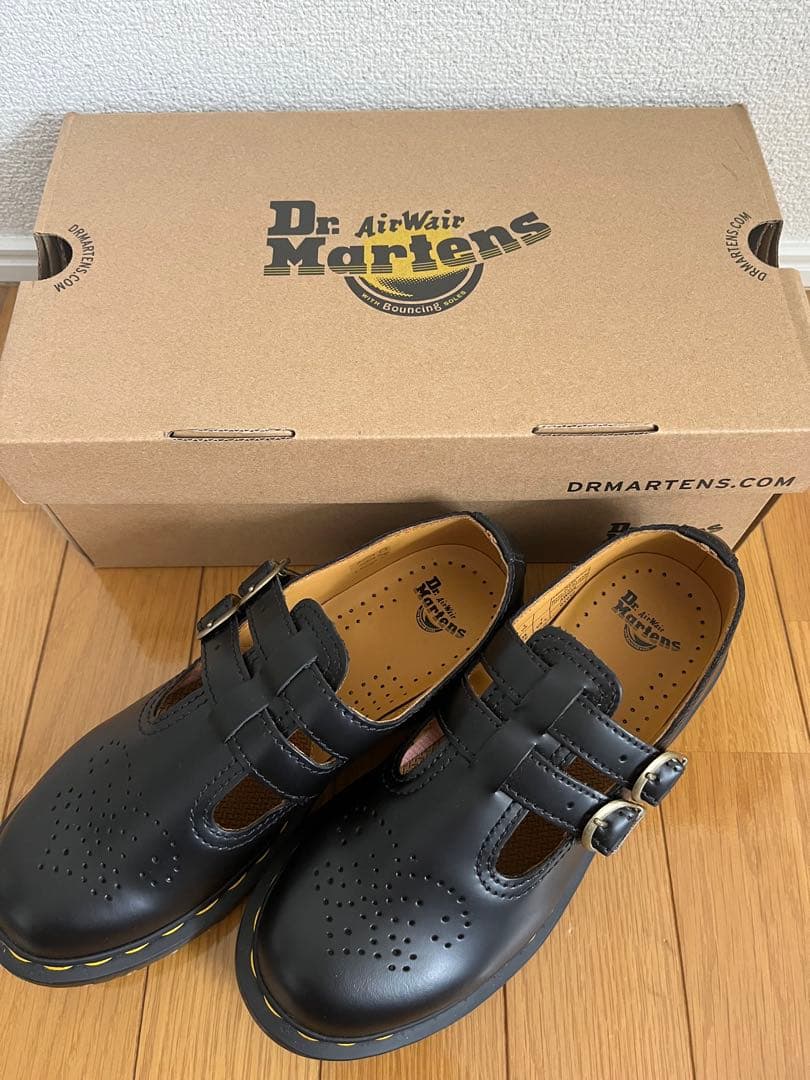 Dr. Martens ブラック ローファー ダブルバックル