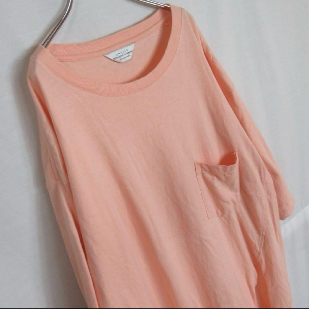 UNUSED オーバーサイズ ポケット Tシャツ カットソー ビッグ スリット有 UNUSED オーバーサイズ ポケット Tシャツ カットソー ビッグ