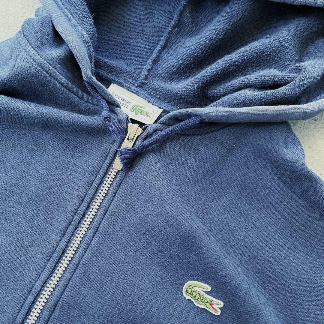 トップス OLD LACOSTE zip hoodie navy