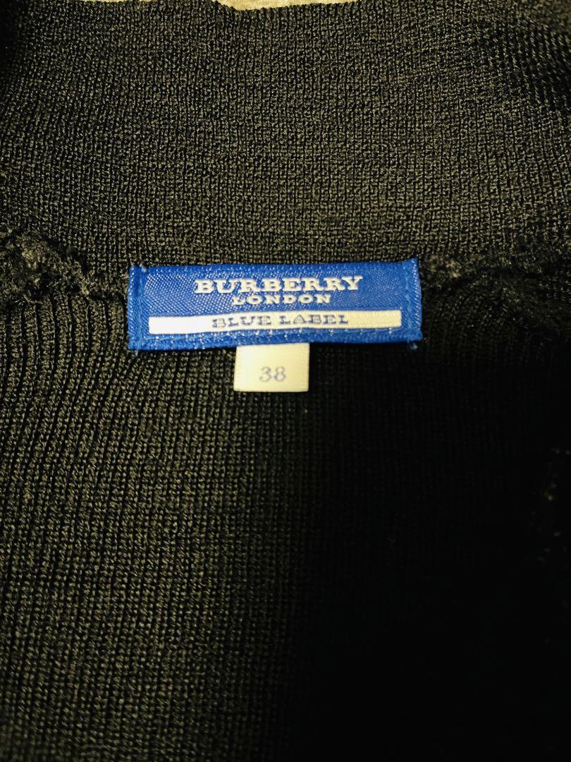 Burberry ブルーレーベル 38 黒　ニット　ジッパー！美品
