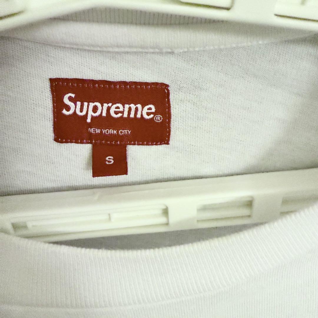 Supreme ホワイト 長袖 Tシャツ S ロンT