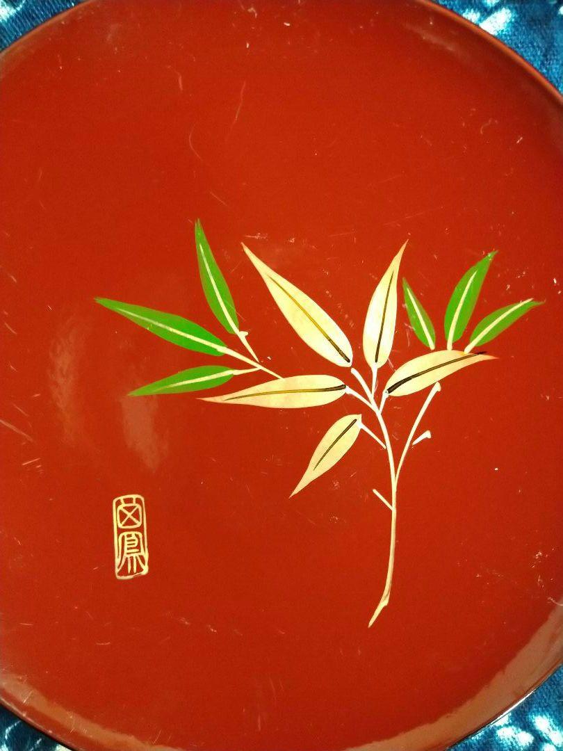 ♥【希少な】超レア５０年前のヴィンテージ品♦【金彩】紅赤笹絵柄 ♦５平皿