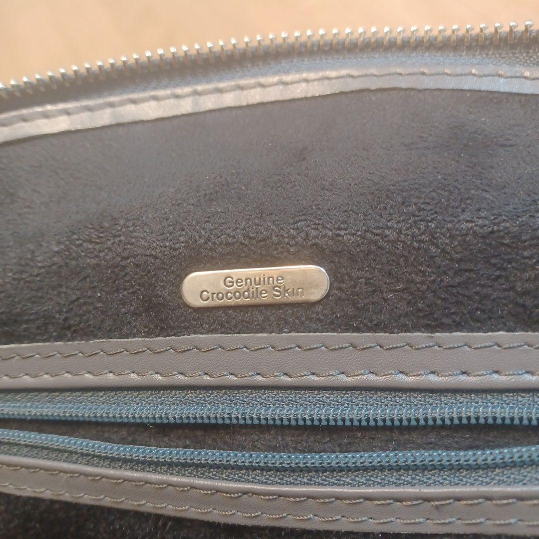 ♦️【Genuine Crocodile Skin】クロコダイル美品　デニム染め