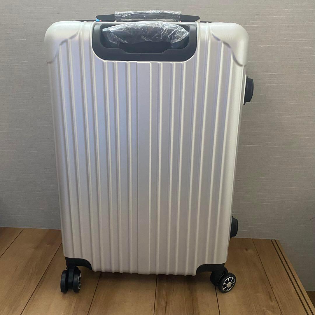 シルバー　Mサイズ　スーツケース キャリーバッグ キャリーケース 65L