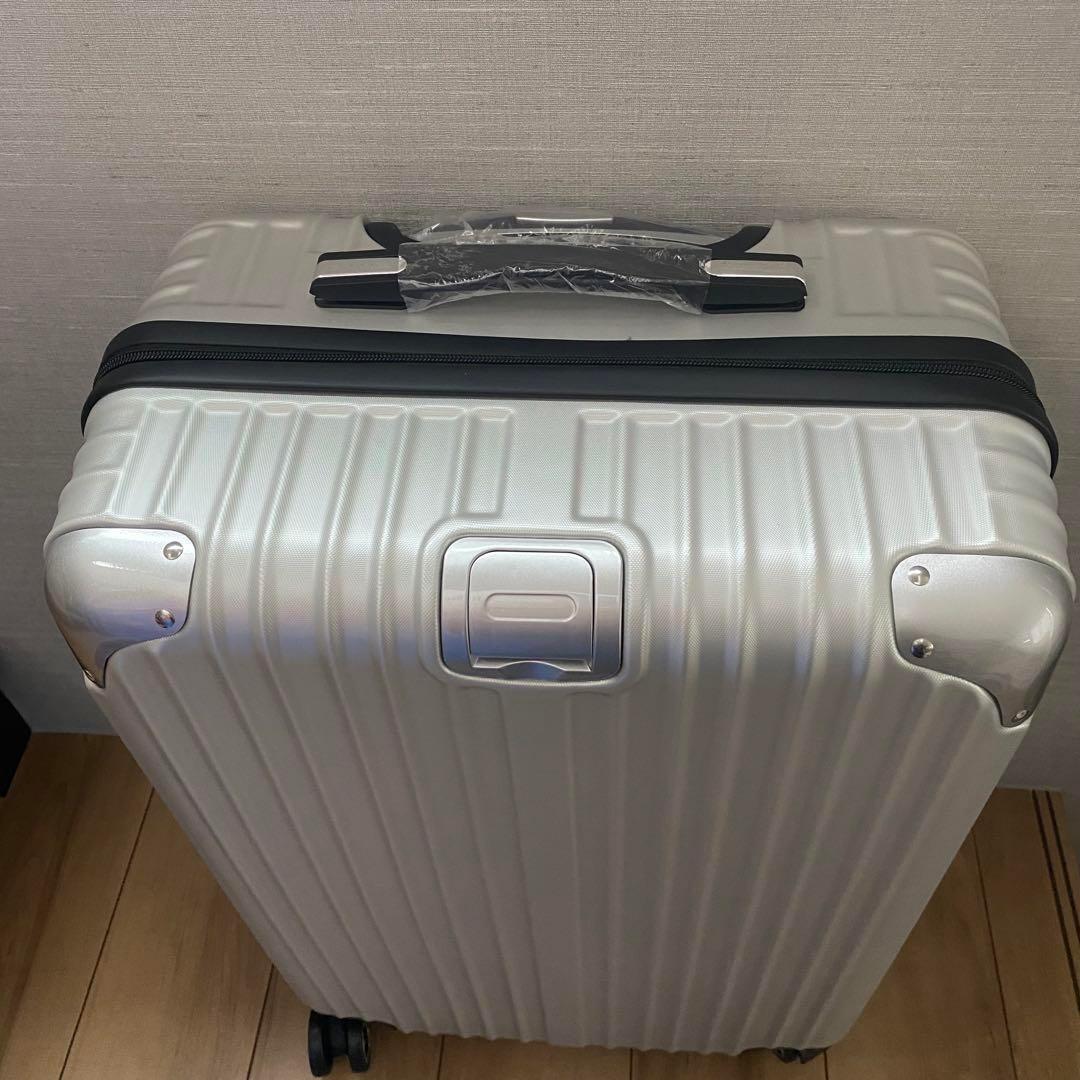 シルバー　Mサイズ　スーツケース キャリーバッグ キャリーケース 65L