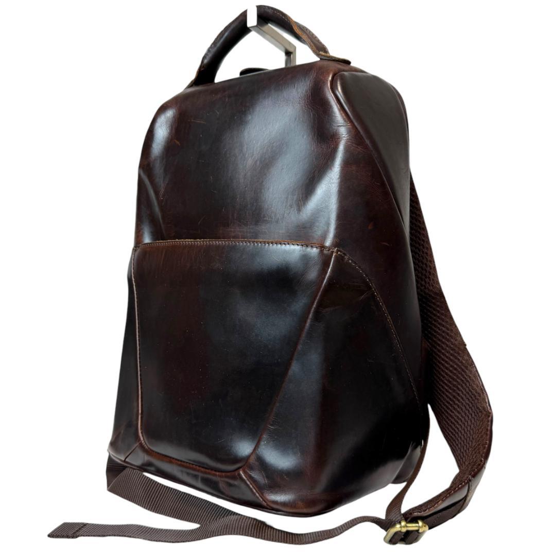 Ashwood 3437 リュック レザー ブラウン A4可 バックパックやや傷や汚れあり