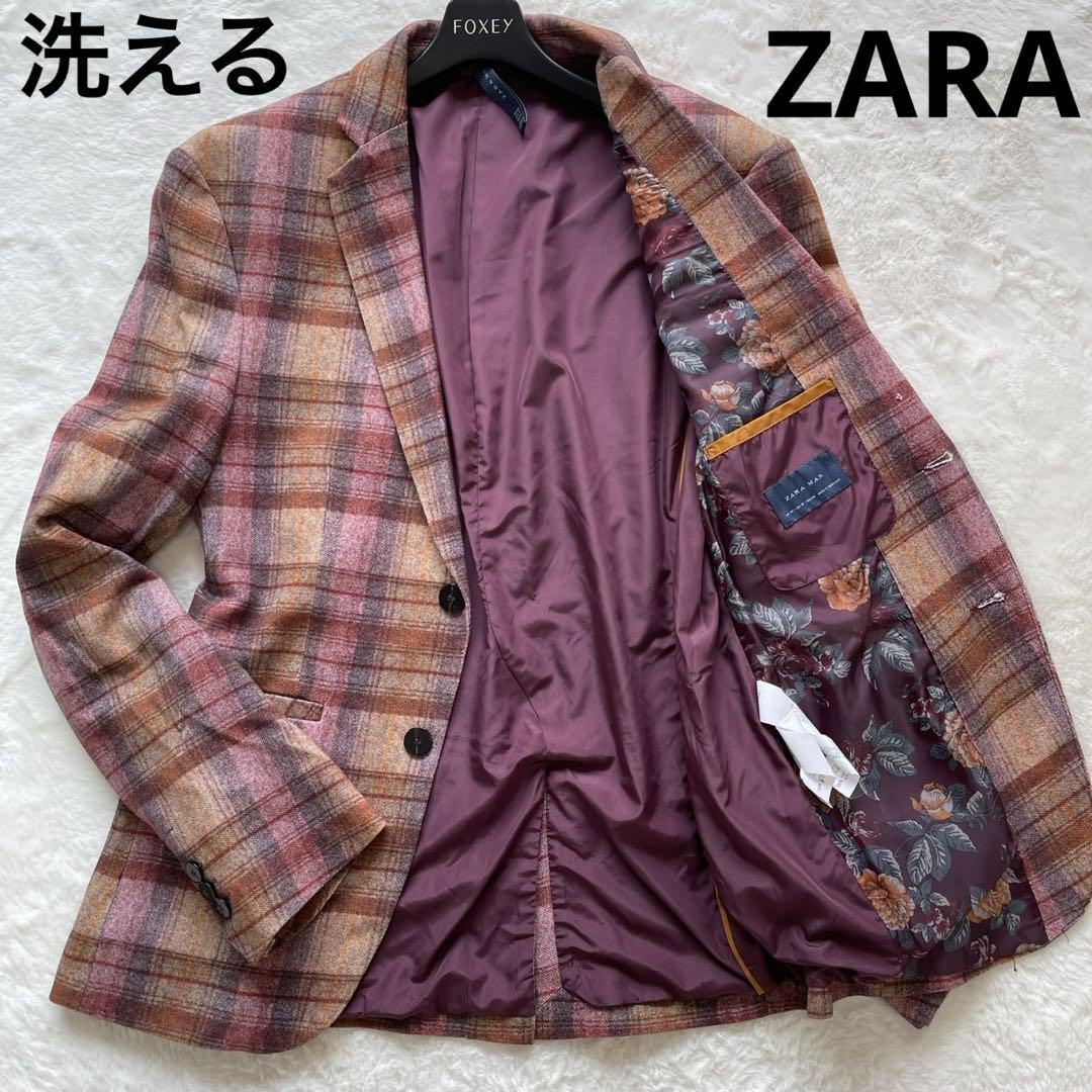 美品 洗える ZARA ザラ テーラードジャケット 花柄 総柄