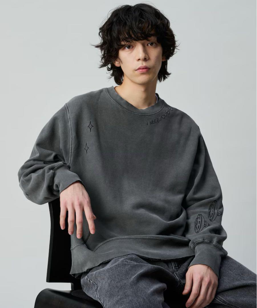 【I Need You Baby】Random Embroidery Sweat