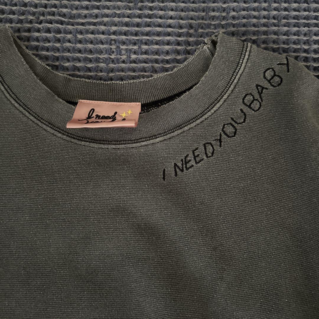 【I Need You Baby】Random Embroidery Sweat