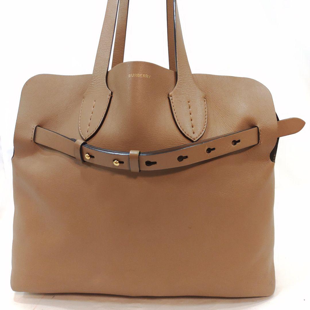 バーバリー ベルトバッグ トートバッグ レザー A4可 肩掛 ポーチ付 ブラウンBURBERRY