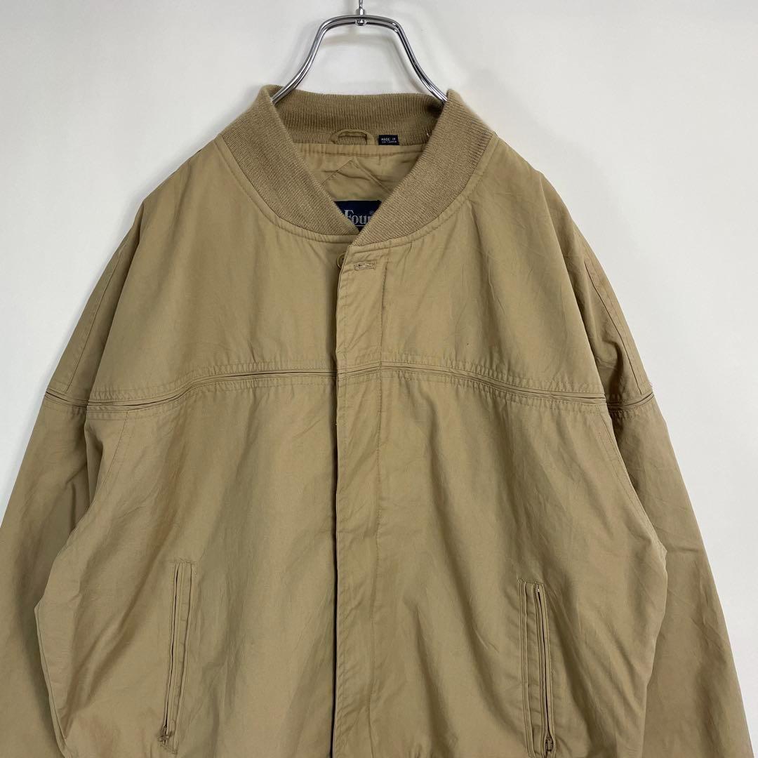 Par Four ベージュ　ブルゾン　ジャケット　スウェットトップ　古着 L