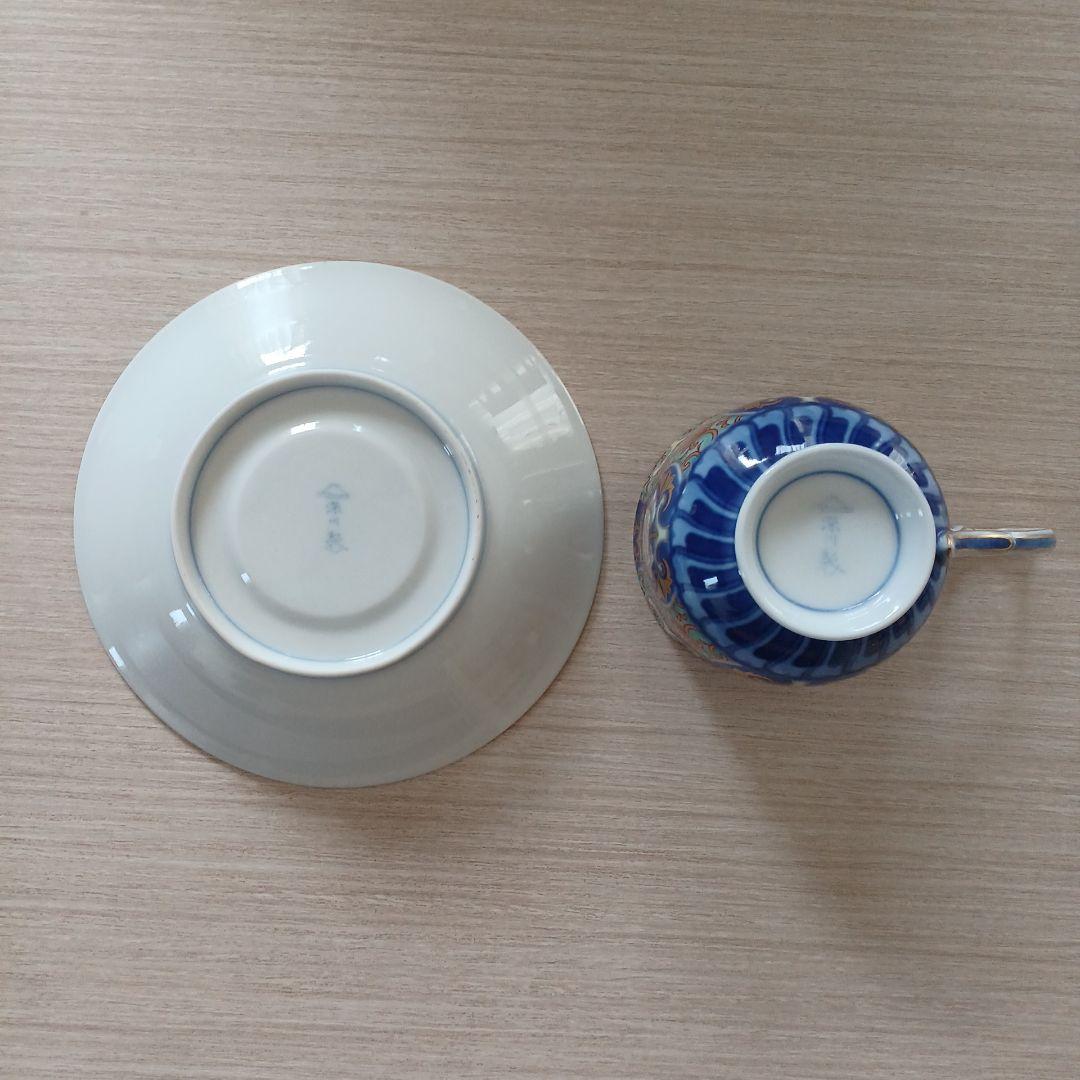 深川製磁古伊万里唐草コーヒー碗皿