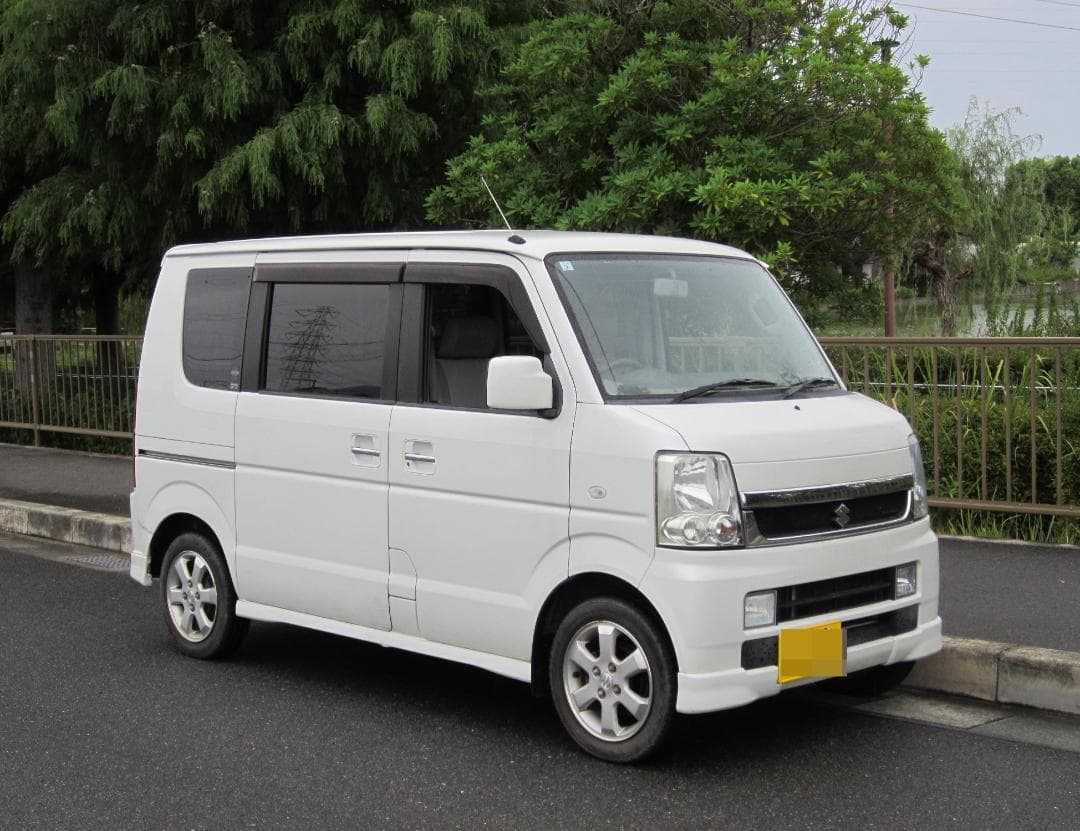 車検Ｒ８年２月　エブリイワゴン　最高級レザーセレクション　希少パール　DA64W