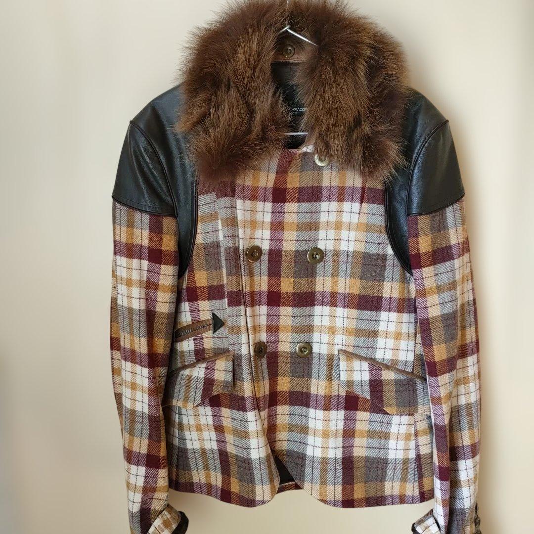 アンドリューマッケンジー ファーつきチェックコート