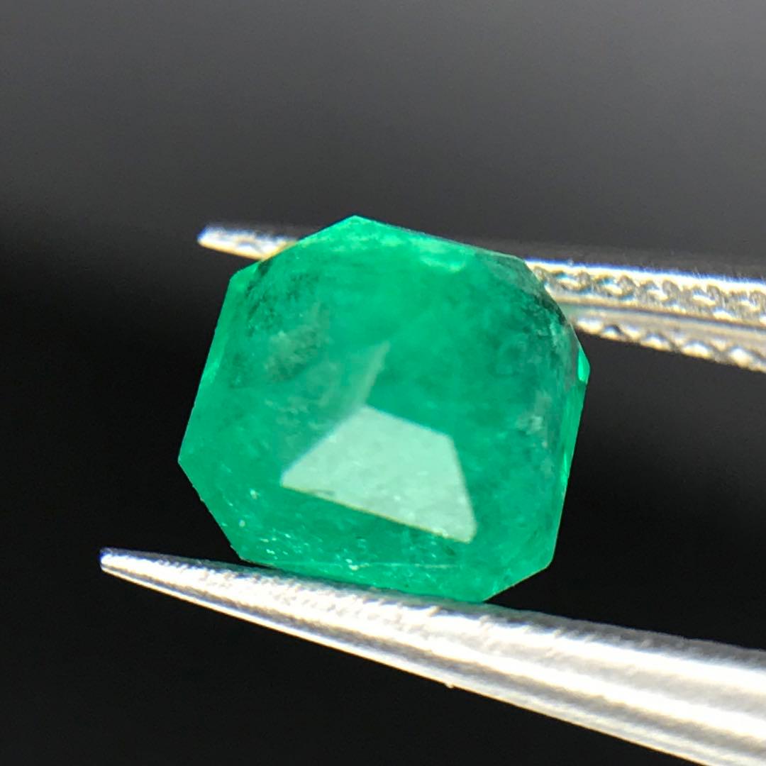 1.09ct天然エメラルドパーツネックレスピアスリング素材ハンドメイド