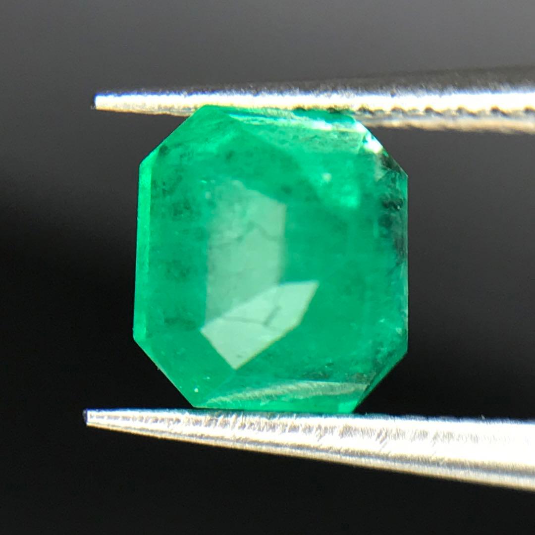 1.09ct天然エメラルドパーツネックレスピアスリング素材ハンドメイド