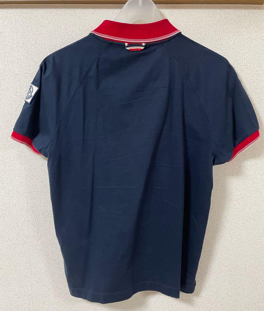 MONCLER GAMME BLEU モンクレール ガムブルー ポロシャツ M MONCLER GAMME BLEU ポロシャツ レッド/グレー Mサイズ