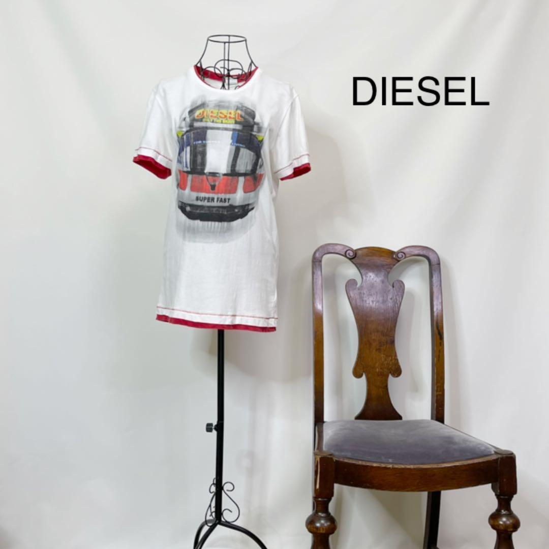 3250【白大きめXLサイズ】ディーゼル　Tシャツ