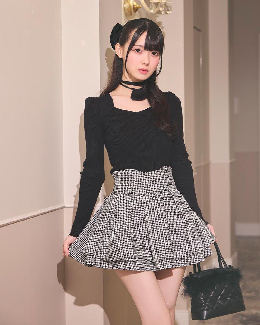 Michell macaron 美脚スカート 千鳥柄 S