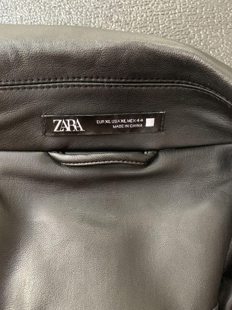 ZARA レザートレンチコート
